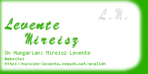 levente mireisz business card